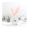 Modern Ceramic Donut Ring Flower Vase 15 cm White Minimalist Round Hollow Design Decorative Pot for Living Room Table Centerpiece