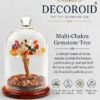 7 Chakra Crystal Tree in Glass Dome Natural Crystal Bonsai Tree Decorative Showpiece for Home Office Desk Vastu