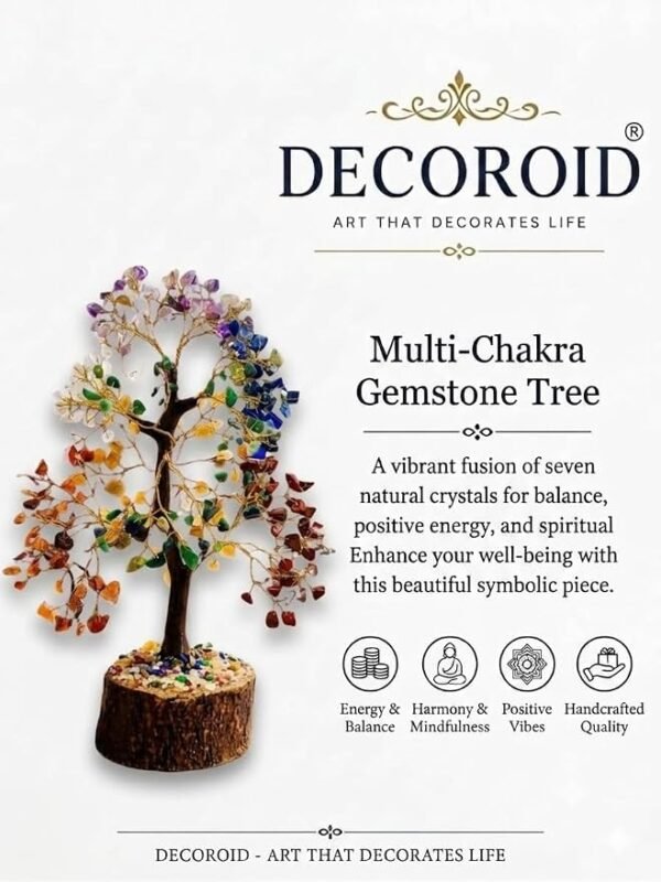 61qL6LsX0uL._SY879_ 7 Chakra Crystal Healing Tree Showpiece – Natural Stone Decor