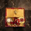 Gift Hamper lotus Box with Decorative Diya Holder Gift Compartment Handmade Festival Gift Box for Raksha Bandhan Diwali Bhai Dooj