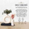 Ceramic Vase Set of 2 Modern Decorative Flower Vase for Home Decor Beige