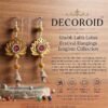Handmade Shubh Labh Lotus Hanging Set with Premium Organza Pouch Decorative Door Hanging for Home Office and Gift