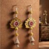 Handmade Shubh Labh Lotus Hanging Set with Premium Organza Pouch Decorative Door Hanging for Home Office and Gift
