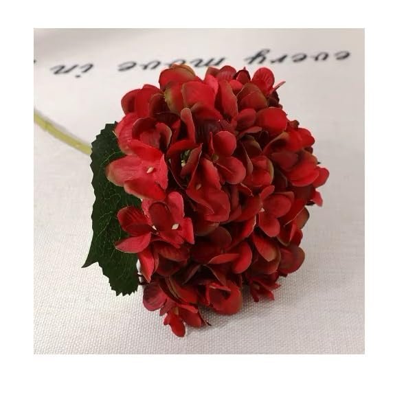 Artificial Hydrangea flower Stick Red