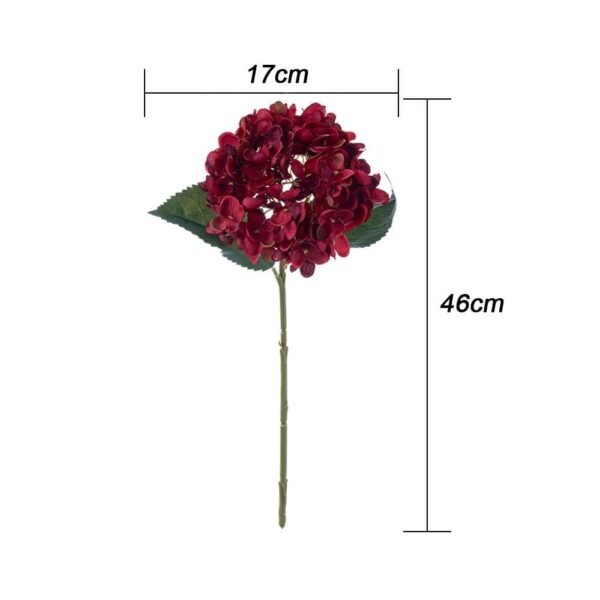 Artificial Hydrangea flower Stick Red