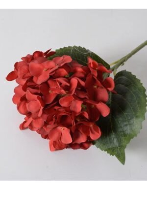 Artificial Hydrangea flower Stick Red