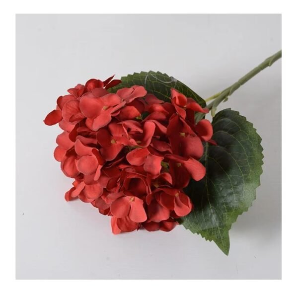 Artificial Hydrangea flower Stick Red