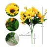 Artificial Sunflower Bunch for VAse Decoration Yellow Faux