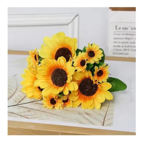 Artificial Sunflower Bunch for VAse Decoration Yellow Faux