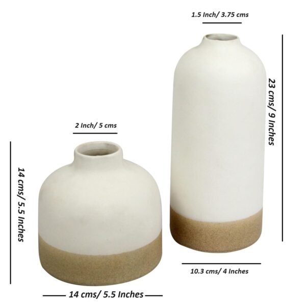 Decorative Ceramic Vase set White office Centrepiece