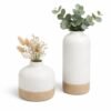 Decorative Ceramic Vase set White office Centrepiece