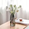 Decorative glass Vase for Flowers and plants modern luster fininsh Black