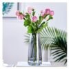 Decorative glass Vase for Flowers and plants modern luster fininsh Black