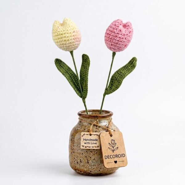 Handmade Crochet Tulip flower Wollen