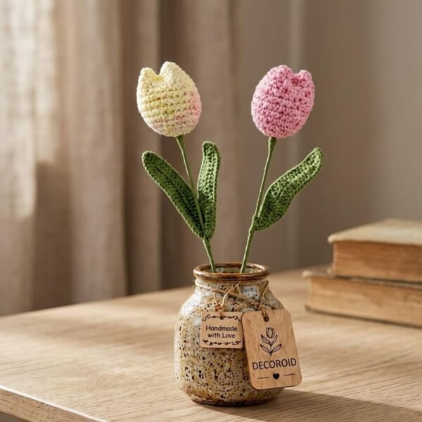 Handmade Crochet Tulip flower Wollen