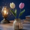 Handmade Crochet Tulip flower Wollen