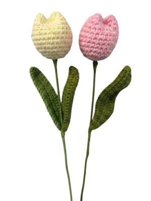Handmade Crochet Tulip flower Wollen