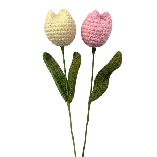 Handmade Crochet Tulip flower Wollen