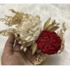 Handmade Eco-Friendy Solo Flower Bunch White and Red