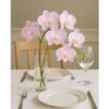 Artificial Light Purple Phalaenopsis Orchid Stems – Set of 3 Faux Orchid Sprays with 9 Realistic Flowers for Home Décor & Vase Arrangements