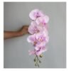 Artificial Light Purple Phalaenopsis Orchid Stems – Set of 3 Faux Orchid Sprays with 9 Realistic Flowers for Home Décor & Vase Arrangements