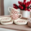 Love Latte Coffe Mug & Dessert Plate Set