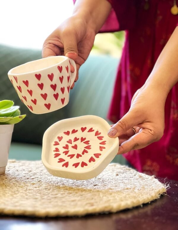 Love Latte Coffe Mug & Dessert Plate Set