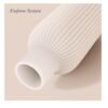 Ribbed Bottle Ceramic Vase white
