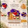 Decorative Gift Hamper Basket with Artificial Flowers Decorative Candle Holders Gift Pouch and Festive Decor Set for Home Decoration and Gifting
